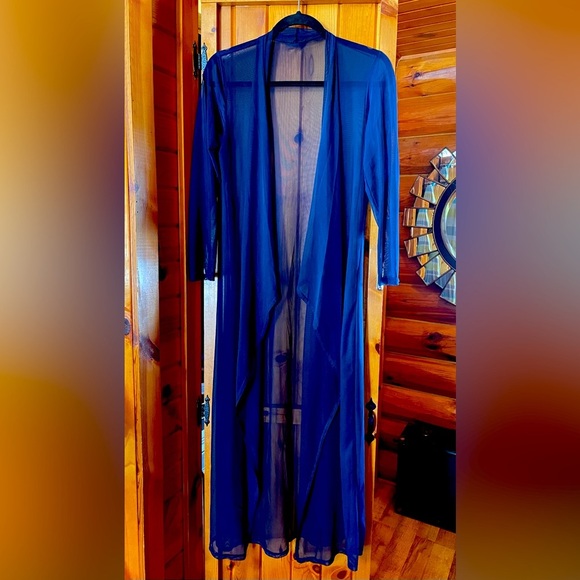 Elegant Blue Sheer‎ Cardigan - Picture 1 of 5